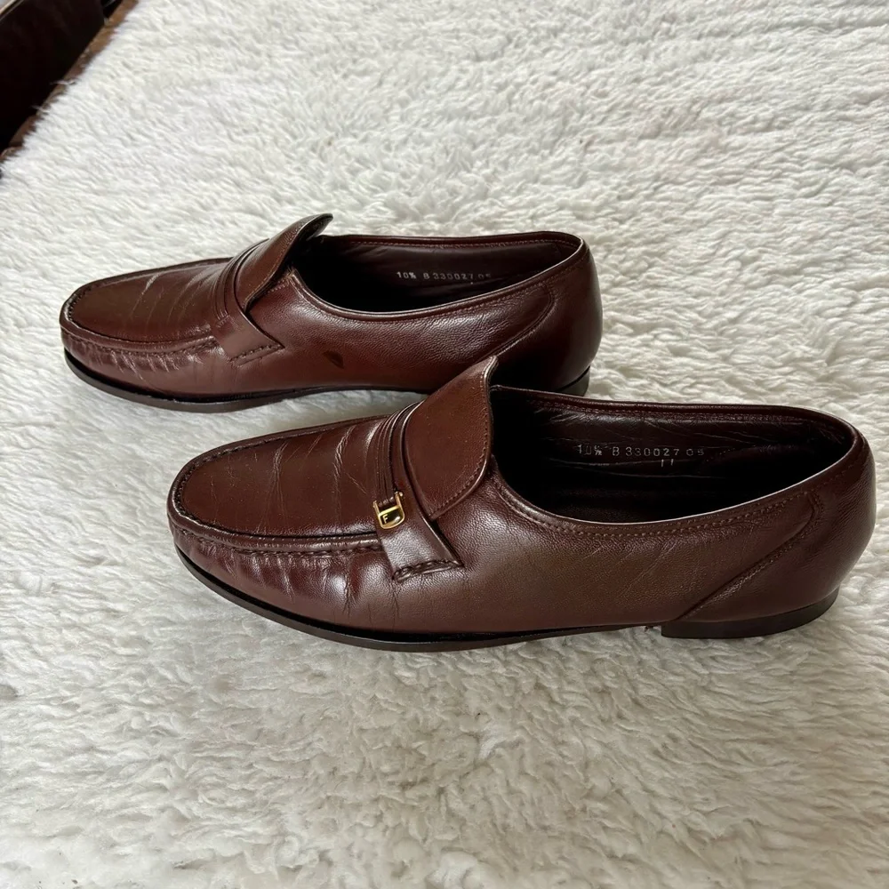 Florsheim Rich Brown Leather Slip-On/Loafers Men’s Shoes size 10.5 B